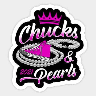 Chucks And Pearls 2021 Kamala Harris Sticker